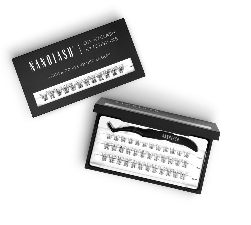 Cils pré-collés pour extensions à domicile nanolash