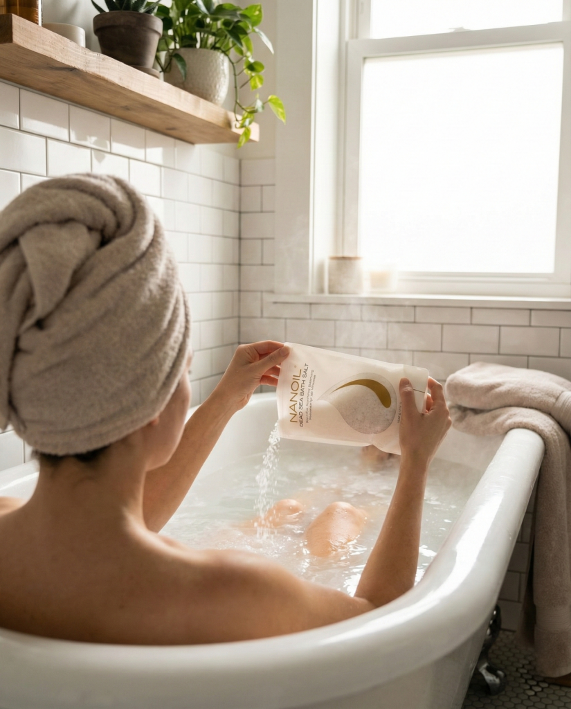 sel de bain relaxant nanoil